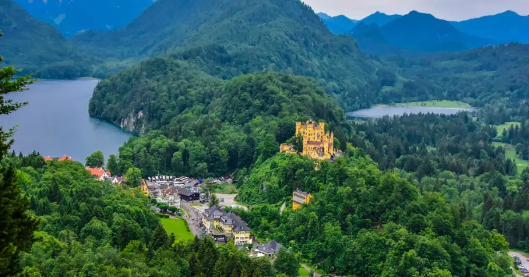 Aerial view of Hohenschwangau