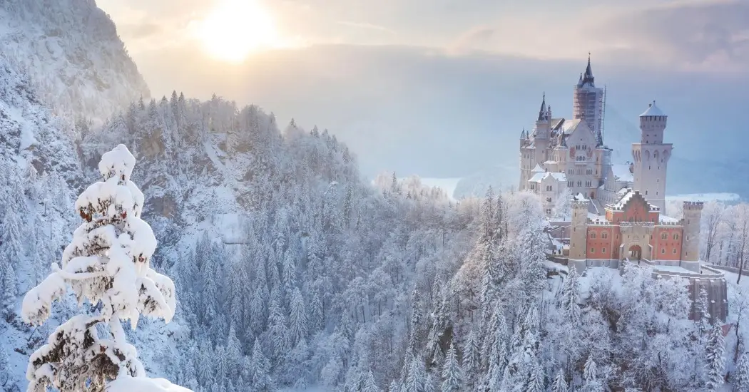 neuschwanstein castle in winter