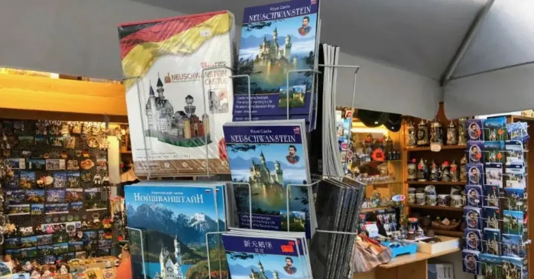 Souvenir shop in Neuschwanstein Castle